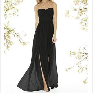 Social Bridemade Strapless Maxi Dress Front Slits